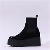 Marco Moreo Vale Stretch Toe Cap Boot - Black Suede